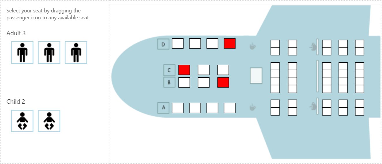 Diagram JS Airline seating map