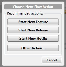 SourceTree GitFlow Dialog Window