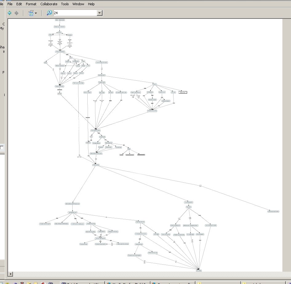 IHMC CmapTools UI with a complex tree