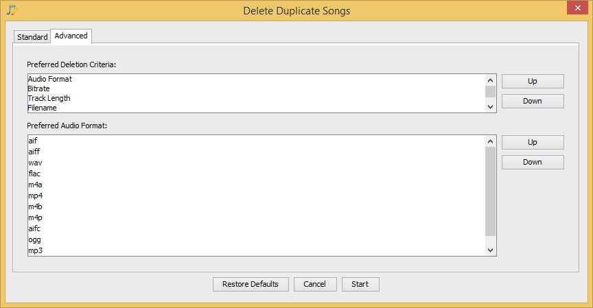 Delete Duplicates More Options