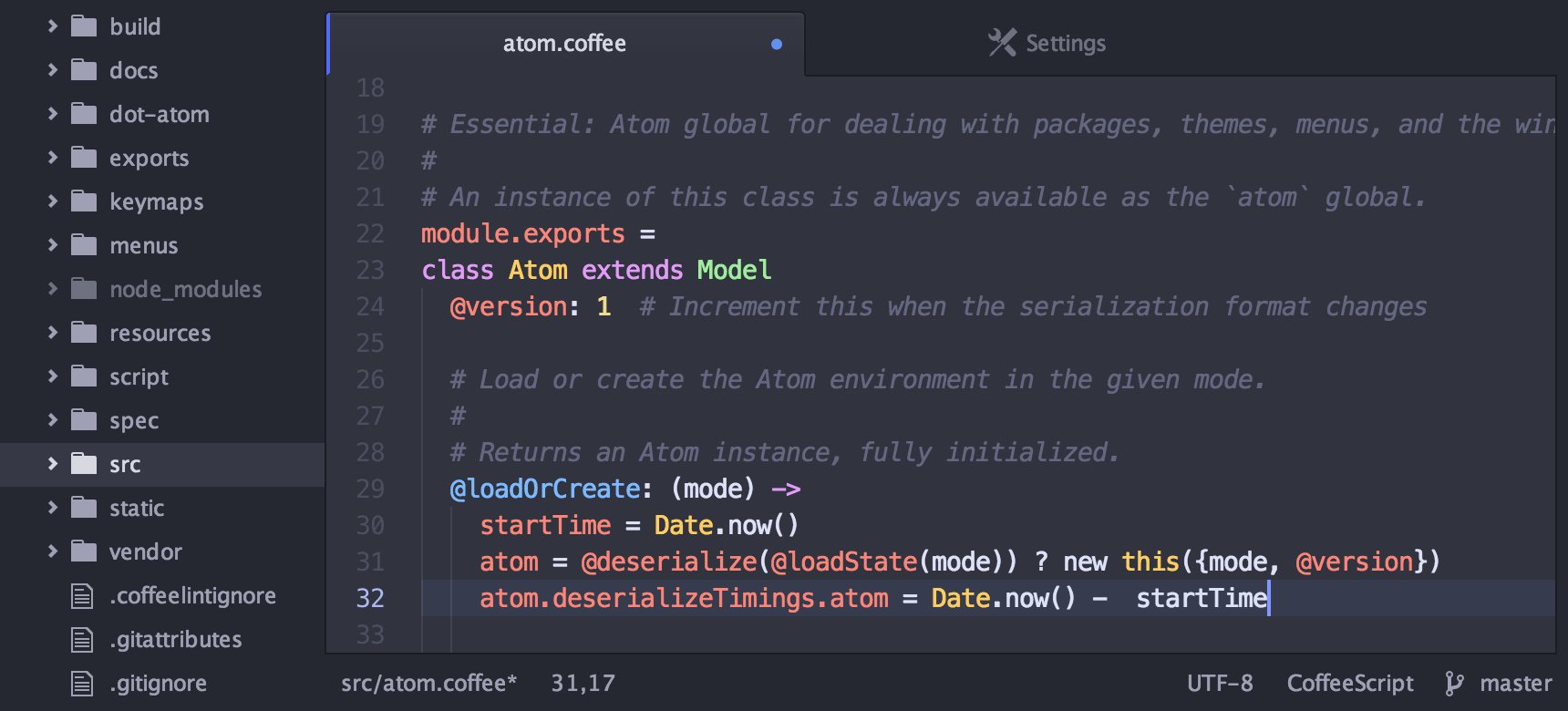 Atom's UI